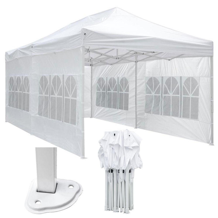 10'x20' Waterproof Pop Up Canopy Tent with Sides