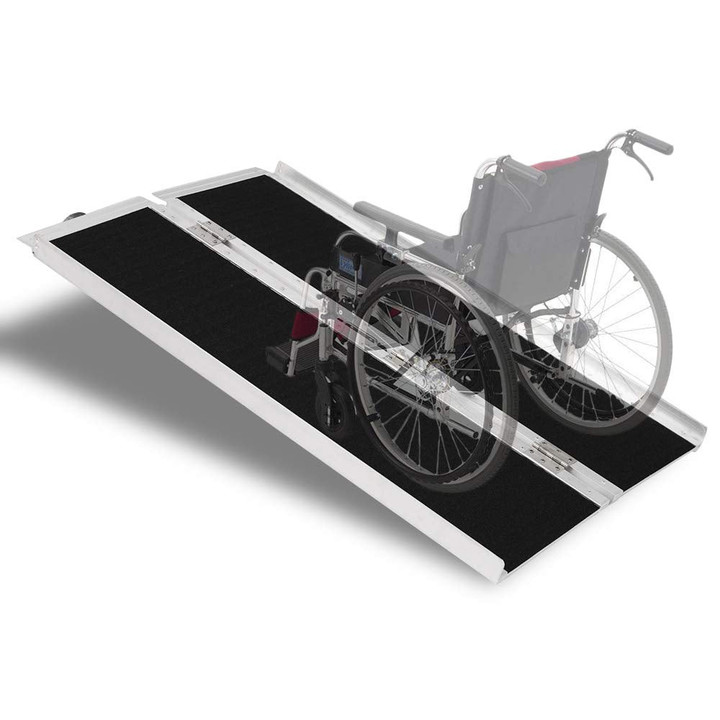 OMECAL 4ft/6ft/8ft/10ft Wheelchair Ramp Threshold Portable Ramps Aluminum Alloy