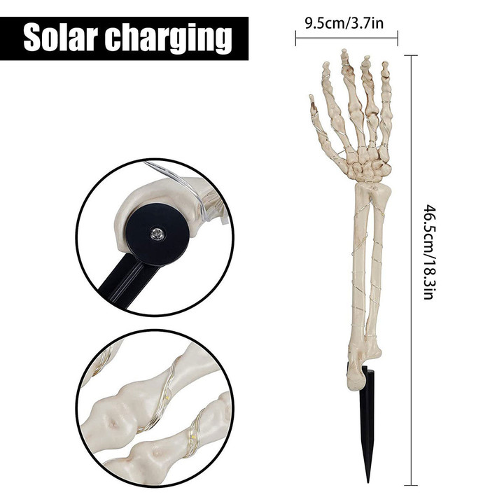 Skeleton Hands Solar Light