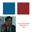 Squid Game Ddakji Paper Flip Toy Blue Red Hard Cardboard - Korean Horror Fan - Best Gifts For Horror Fans