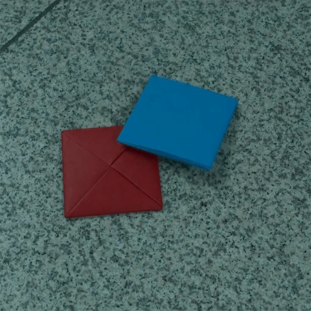 Squid Game Ddakji Paper Flip Toy Blue Red Hard Cardboard - Korean Horror Fan - Best Gifts For Horror Fans
