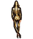Women's Gold Skeleton Costume