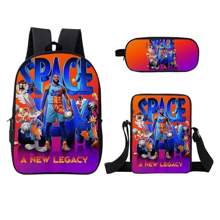 Space Jam 3 in 1 Backpack for School, Lunch bag and Pencil case
