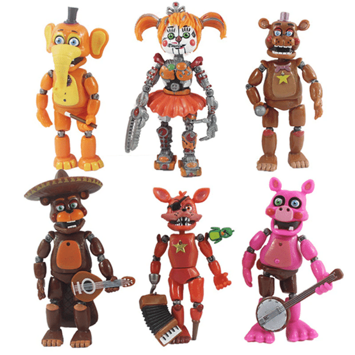 FNAF Action Figures Set of 6 PCS – Inspired by Five Nights at Freddy’s