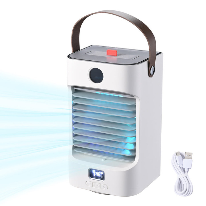 Portable Evaporative Air Cooler Mist Humidifier with Light