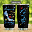 January A Queen Was Born Personalized KD2 HRX1612007 Stainless Steel Tumbler - 1