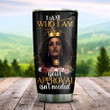 Black Queen I Am Who I Am Personalized KD2 HRX2212002 Stainless Steel Tumbler - 2