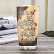 Learn To Love Yourself Without The Love Of Others Black Woman Butterfly Pattern Afro Women Black Girl AEGB2406001Z Stainless Steel Tumbler - 2