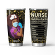 Nurse Purple Uniform Black Women Nurse Nurse Nutrition Facts Nurse Gift ANLZ0112024Z Stainless Steel Tumbler - 3