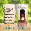 Black Queen Coffee Faith Personalized KD2 HRX2412001 Stainless Steel Tumbler - 1