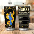 Nurse Galaxy Blue Uniform Sunflower Black Women Nurse Nurse Nutrition Facts Nurse Gift ANLZ0112011Z Stainless Steel Tumbler - 1