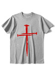 Red Nail Cross Short Sleeve T-shirt - 5