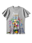 Mens Jesus print crew neck T-shirt - 3
