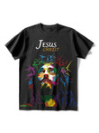 Mens Jesus print crew neck T-shirt - 2