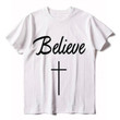Mens Cross Believe Black Short Sleeve T-Shirt - 3