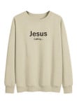 Mens street jesus religious print Sweatshirt - 2