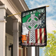 Irish In My Veins American In My Heart Celtic Knot Cross Flag - 1