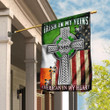 Irish In My Veins American In My Heart Celtic Knot Cross Flag - 1