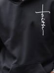 Mens Faith Black Hooded Sweatshirt - 2