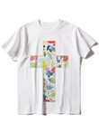 Womens Floral Cross Short Sleeve T-shirt - 2