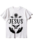 Mens Cross Jesus Holding White Dove T-shirt - 3