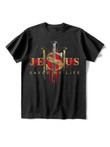 Mens Christian printed Nail Cross Jesus T-shirt - 2