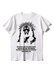 Mens casual Jesus print crew neck T-shirt - 2