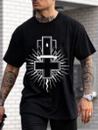 Mens Jesus Christian Loose Fashion Printed T-Shirt - 1
