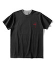 Mens Gothic Cross Pattern Print Short Sleeve Trendy T-shirt - 3