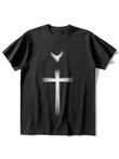Mens Trendy Short Sleeve Cross Print T-shirt - 2