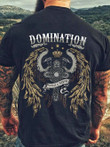 Mens Wings Christian Domination Printed T-Shirt - 1