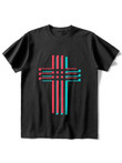 Mens Christ Cross round print Trendy T-shirt - 2