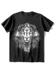 Mens Trendy Christian Cross Lion And God Short Sleeve T-shirt - 2