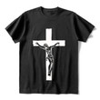 Mens Sketch Cross Jesus Short Sleeve T-shirt - 2