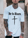 Mens Fashion Christian Cross Letters Printed T-shirt - 2