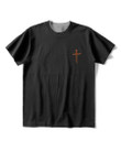 Mens Gothic Cross Wings Print T-shirt - 2