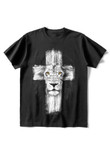 Mens Lion Cross Print T-shirt - 2