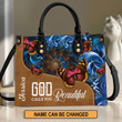 Pretty Personalized Butterfly Leather Handbag - God Calls You Beautiful NUH273 - 1
