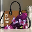 Let Go And Let God - Pretty Butterfly Leather Handbag I02 - 1