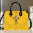 Outstanding Yellow Christian Leather Handbag HM387 - 1
