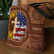 Lovely Personalized Sunflower Tote Bag - Imagine All The People Living Life In Peace NM147 - 2