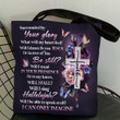 Lovely Floral Cross Tote Bag - Will I Stand In Your Presence NHN132 - 1
