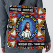 Praise God Trust God - Unique Jesus Tote Bag NHN114 - 3