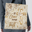 By Grace Through Faith - Beautiful Cross Tote Bag AM210 - 3