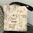 By Grace Through Faith - Beautiful Cross Tote Bag AM210 - 1