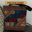 Special Personalized Christian Tote Bag - Pray Believe Worship NM136 - 1