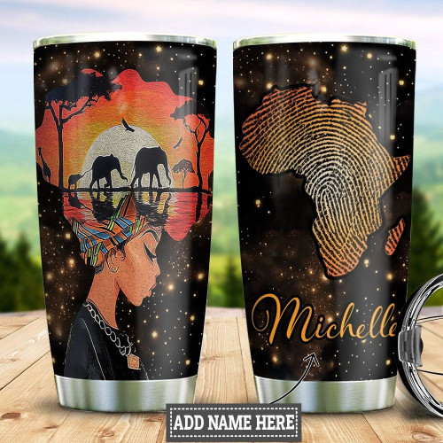 Personalized Black Women Roots TTZ2611008 Stainless Steel Tumbler