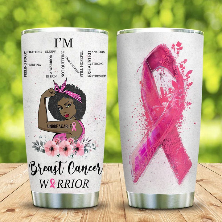 Black Woman Breast Cancer KD2 MAL2201003Z Stainless Steel Tumbler - 1