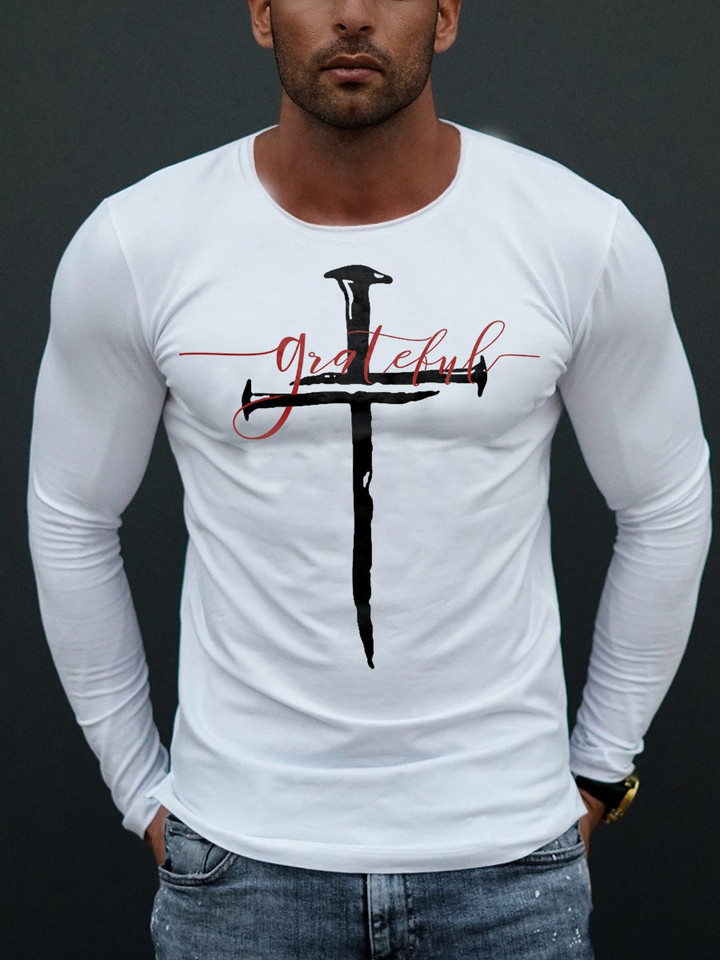 Mens Jesus Christian Faith Creative  Printed T-Shirt - 1