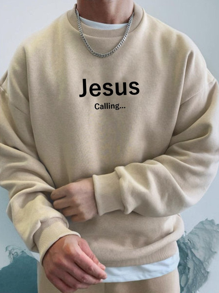 Mens street jesus religious print Sweatshirt - 1